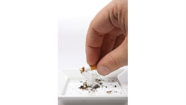 Image of cigarette being put out