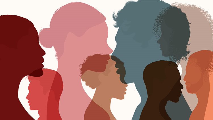 Colorful silhouettes