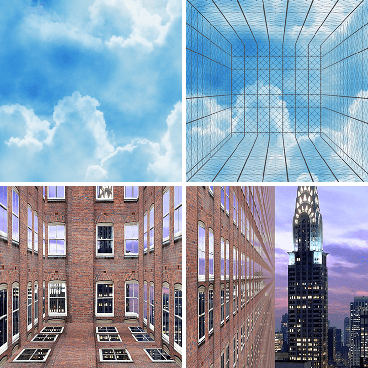 pictures of clouds windows and buildings