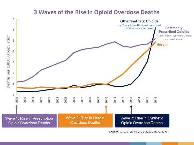 Graph of opioid overdose deaths