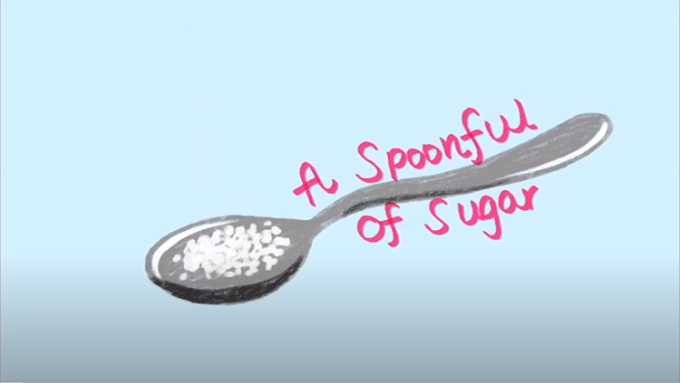 Spoon with sugar