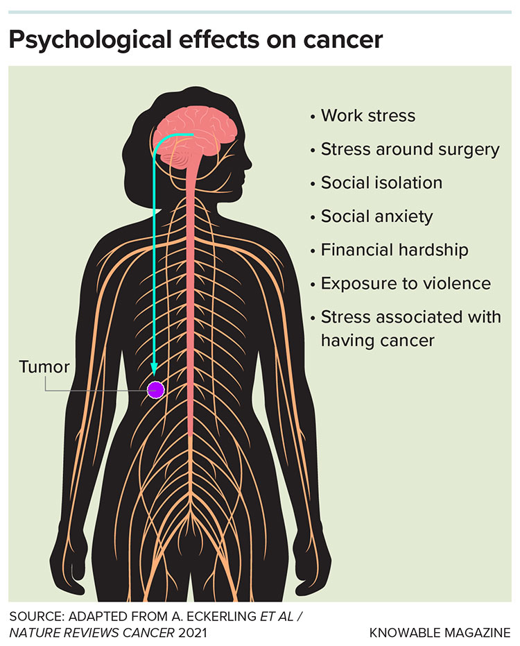 Infographic of psychological effects of cancer