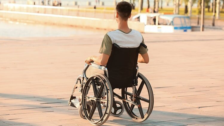 Man sitting in a wheelchair