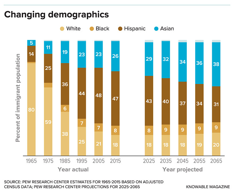 Changing demographics chart