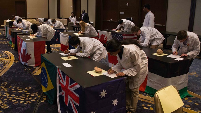 Students compete in the 2014 International Brain Bee. 