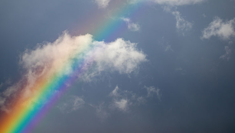 Rainbow and clouds