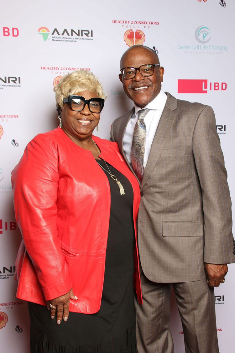 Man and woman standing together