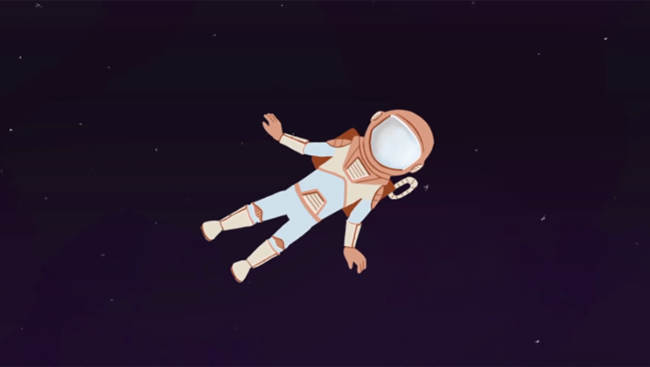 man in space suit