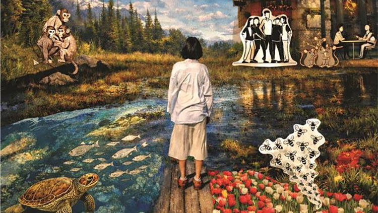 SeungHyun Lee used Photoshop and ChatGPT to create a digital collage