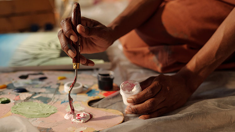Person painting
