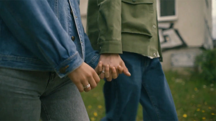 Man and Woman holding hands