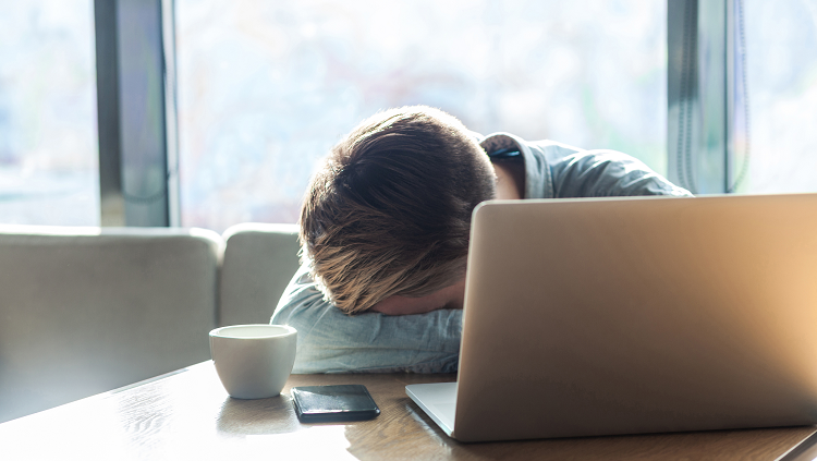 sleep at computer