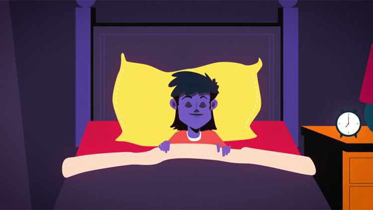 Man sleeping in bed