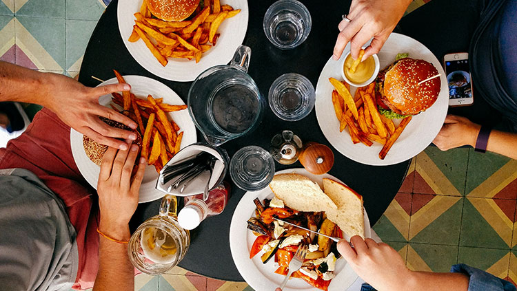 table of food