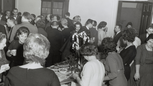 Revellers at a holiday party