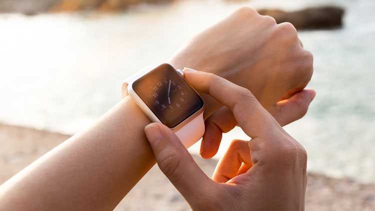 Person with watch on their wrist