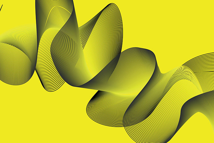 Yellow black wave