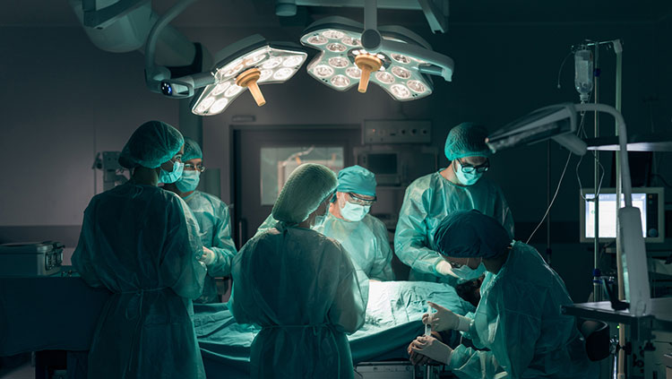 Doctors in surgery